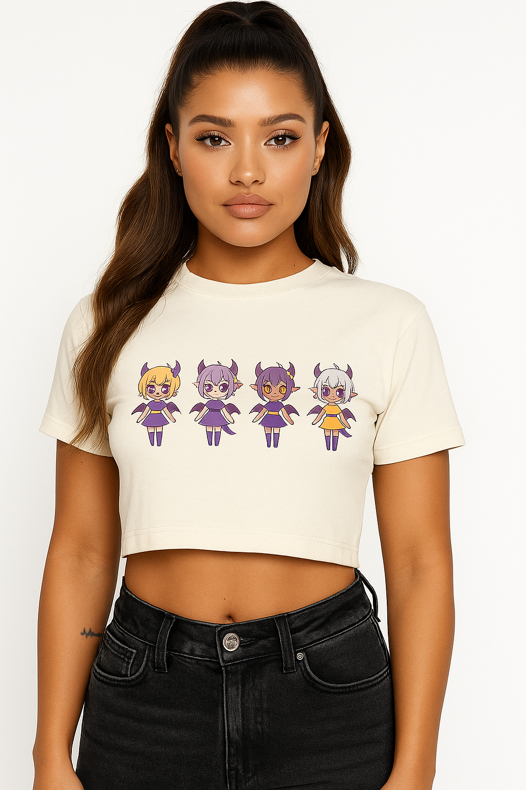 Off-White Cropped Top for Women