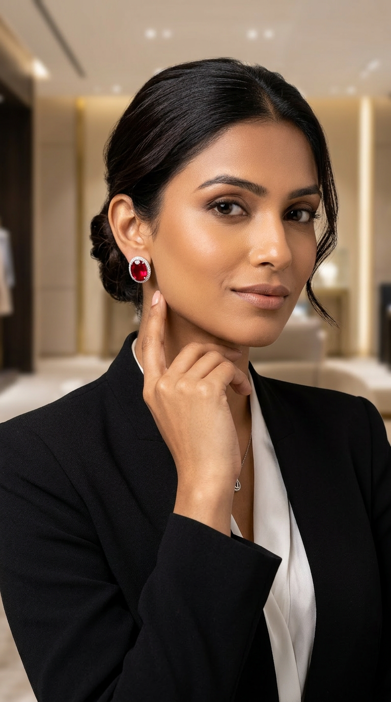Elegant Rudy Oval-cut Diamond Stud