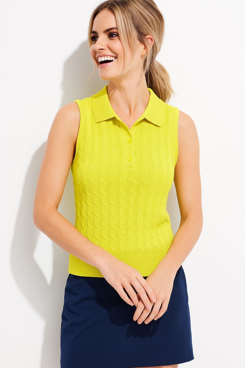 Flora Yellow Polo shirt