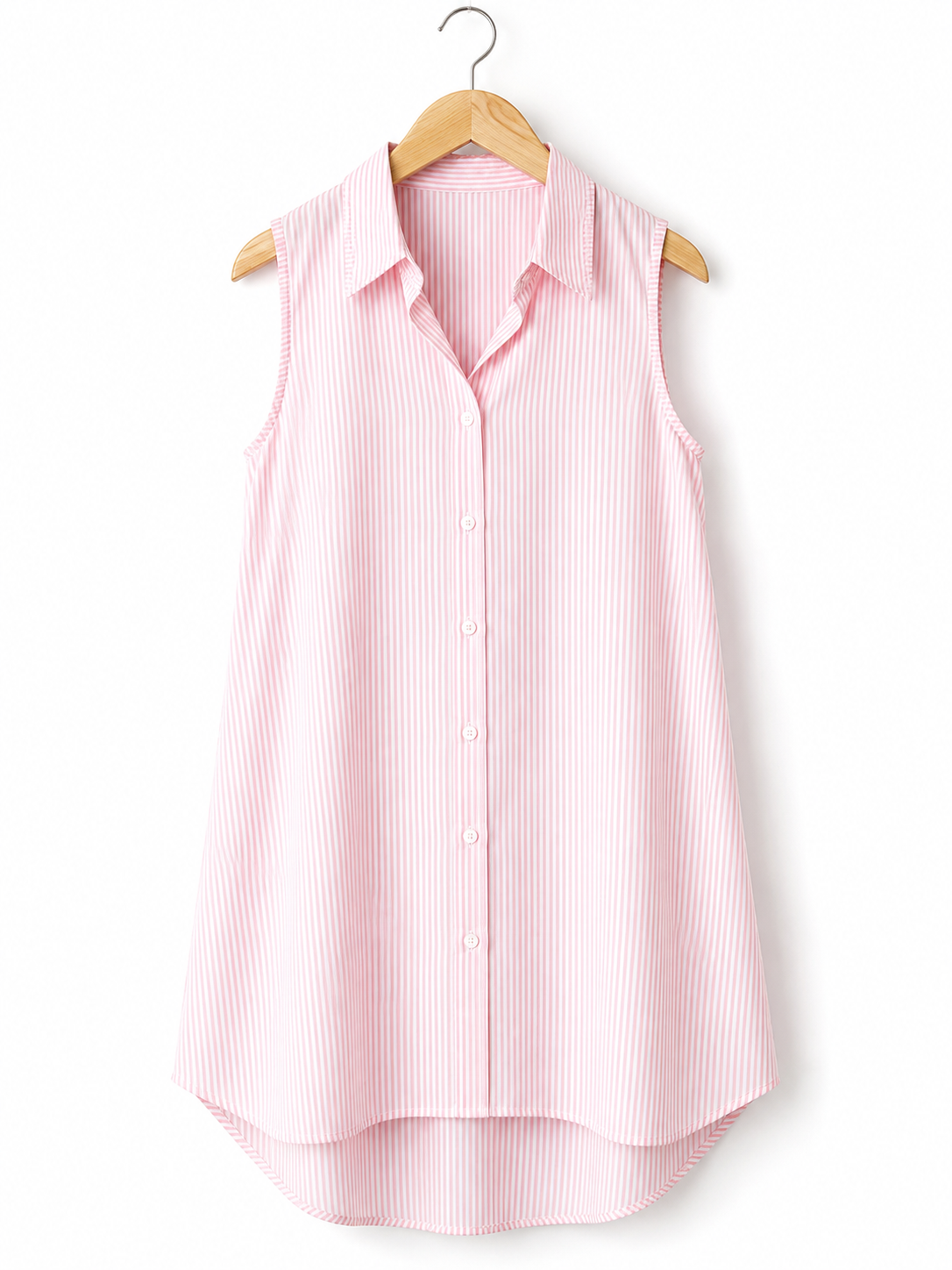 Pink Stripe Shirt Dress