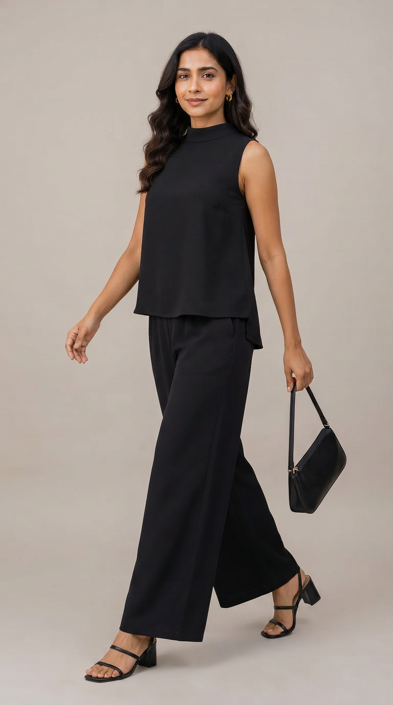 Black_Sleeveless_Coordset