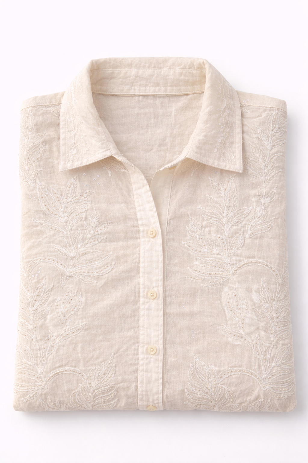 Cotton Embroidered Long sleeves Shirt