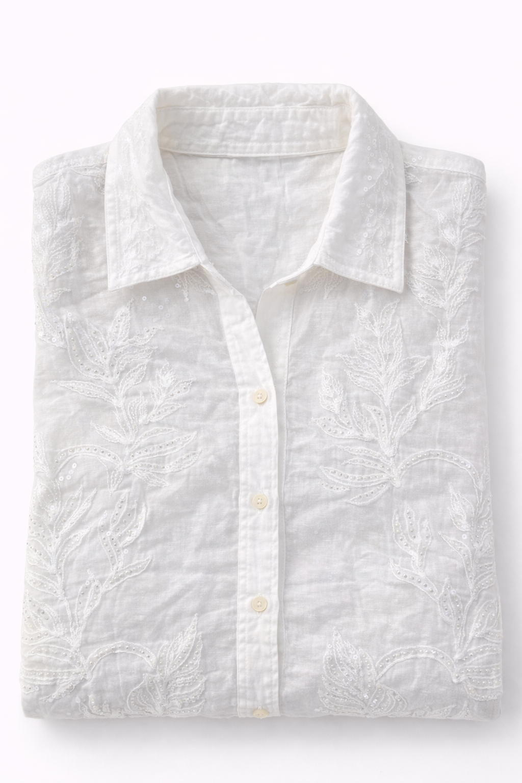 Cotton Embroidered Long sleeves Shirt