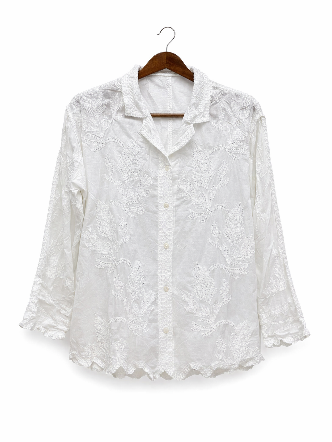 Cotton Embroidered Long sleeves Shirt