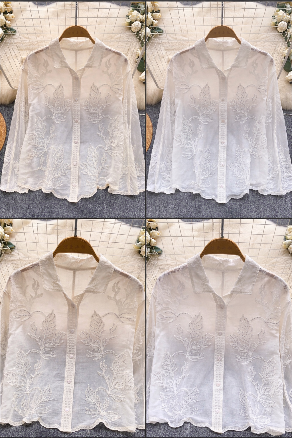 Cotton Embroidered Long sleeves Shirt