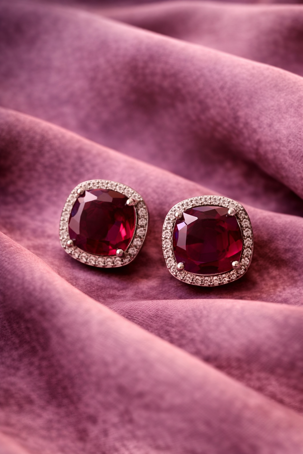 Elegant Ruby Earrings