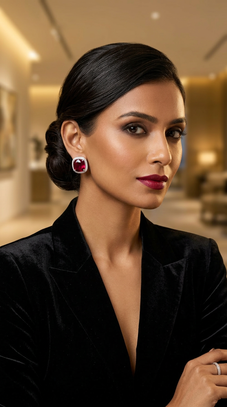 Elegant Ruby Earrings