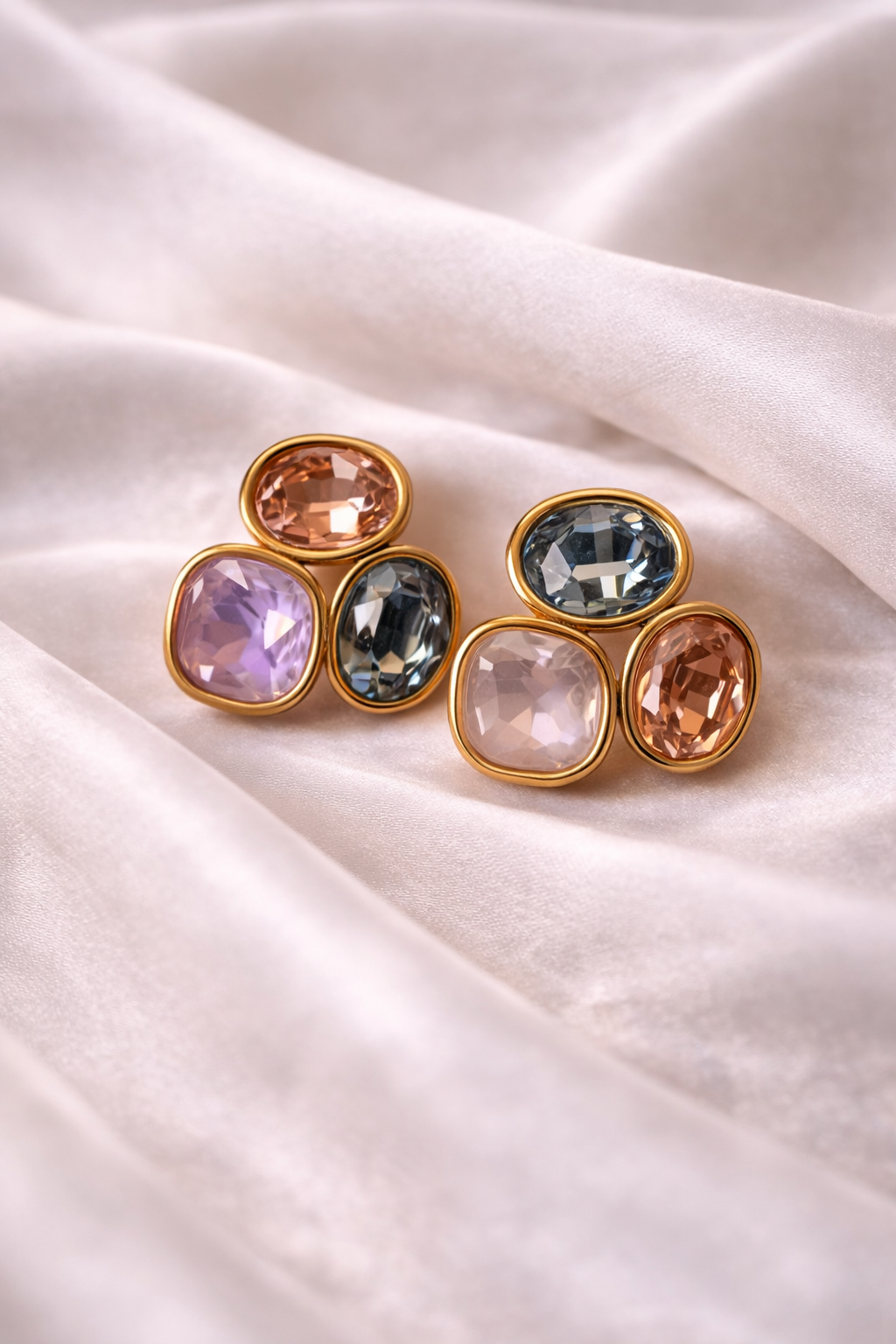 Elegant Gemstone Stud Earring