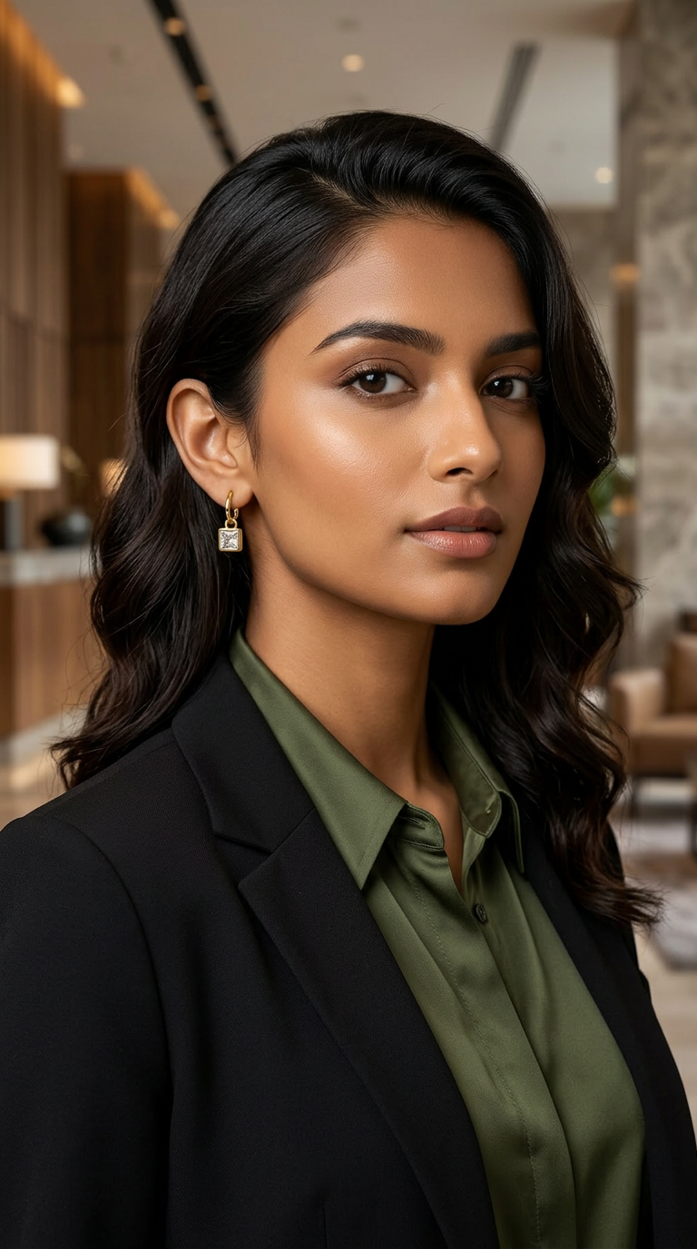 Elegant Gold & Clear Gemstone Earring