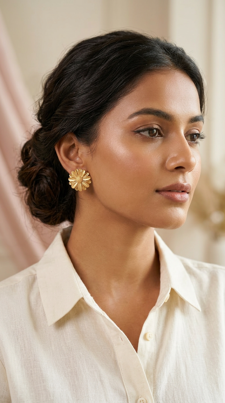 Golden Daisy Earring