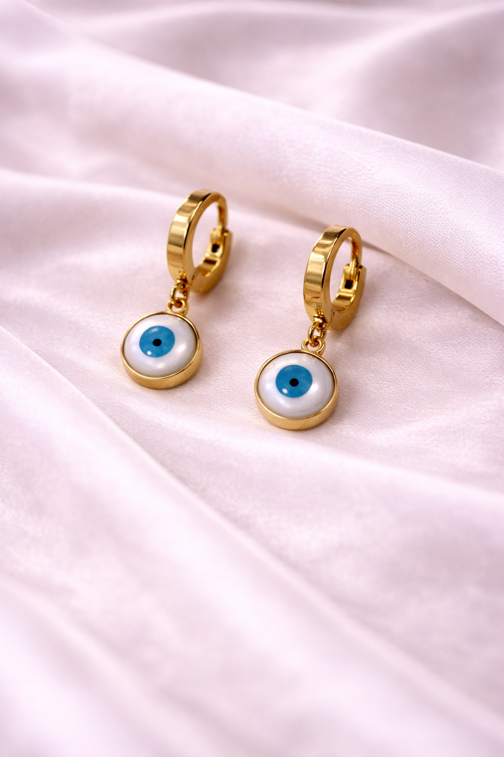 Gold Evil Eye Earrings