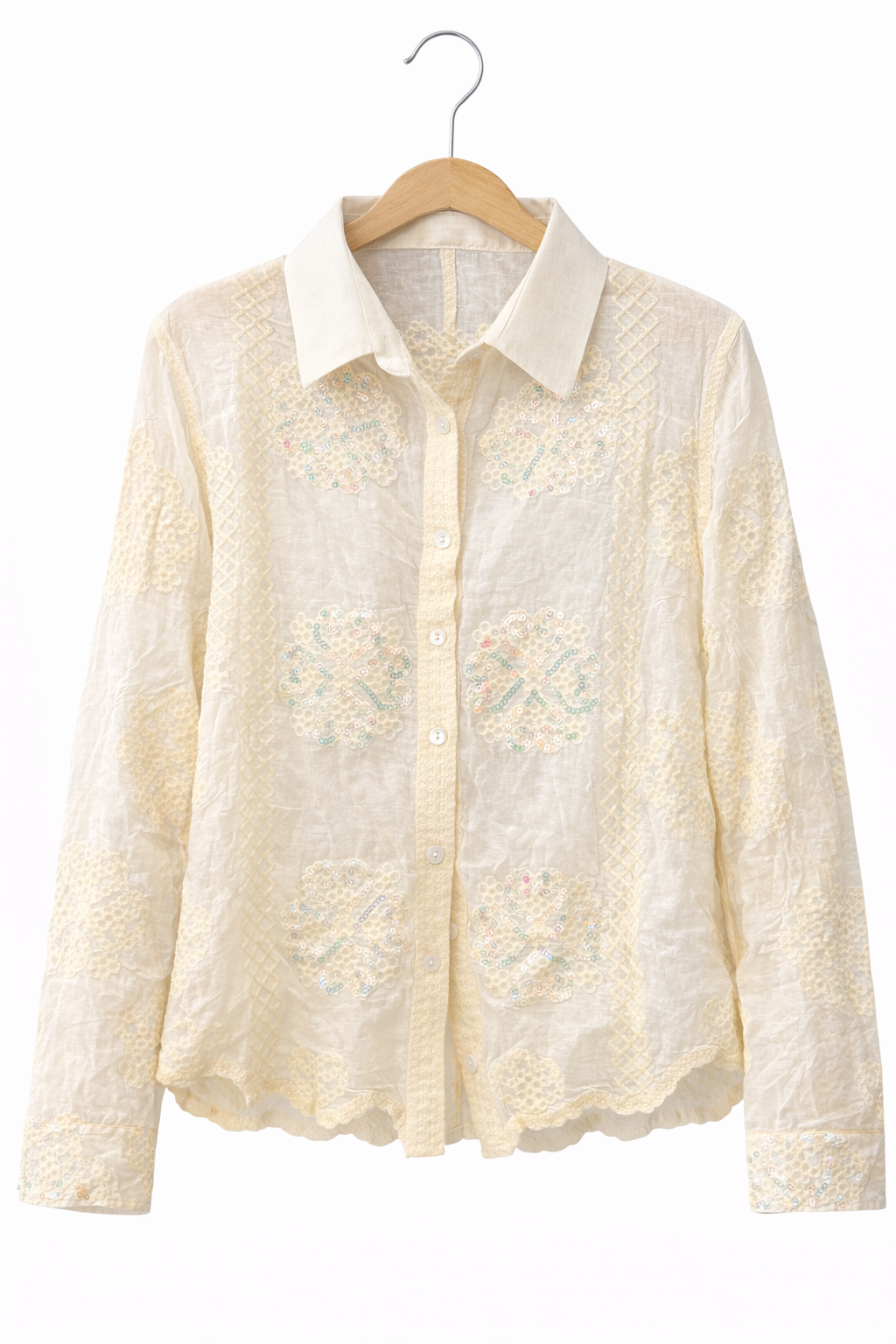 Cotton Embroidered Soft linen Shirt