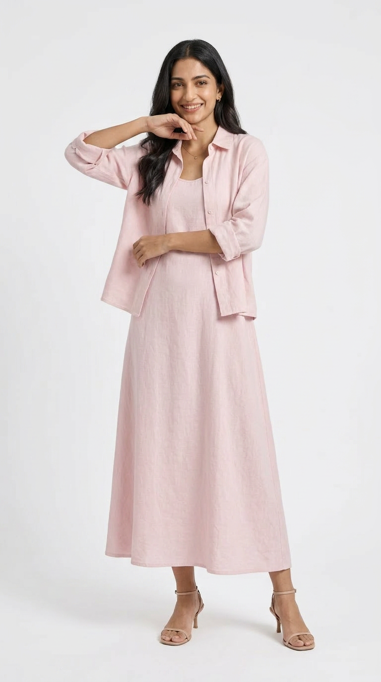 Soft Light Elegant 2 piece Dress