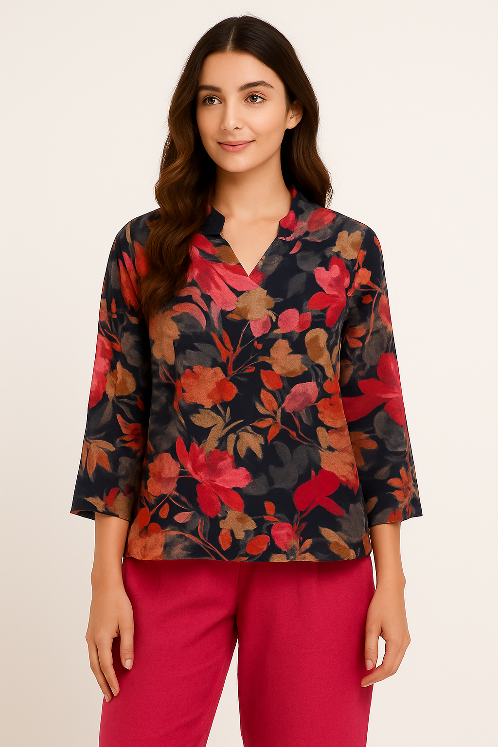 Pink multicolor Tunic Kurti