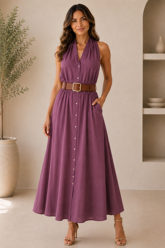 Purple_Cotton_Long_dress