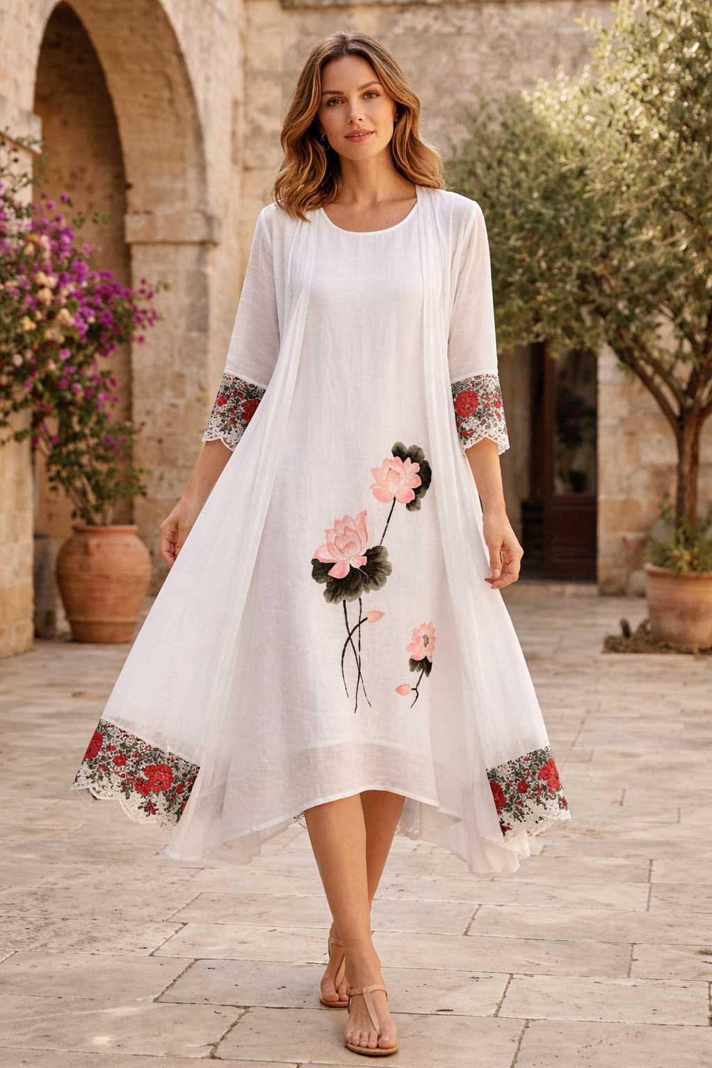 Summer Cool White Cotton Dress