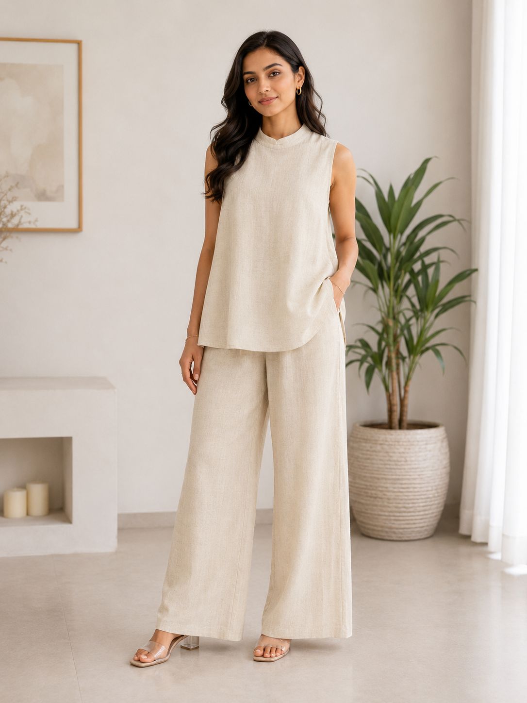 Women's Cotton Linen Co-ord set