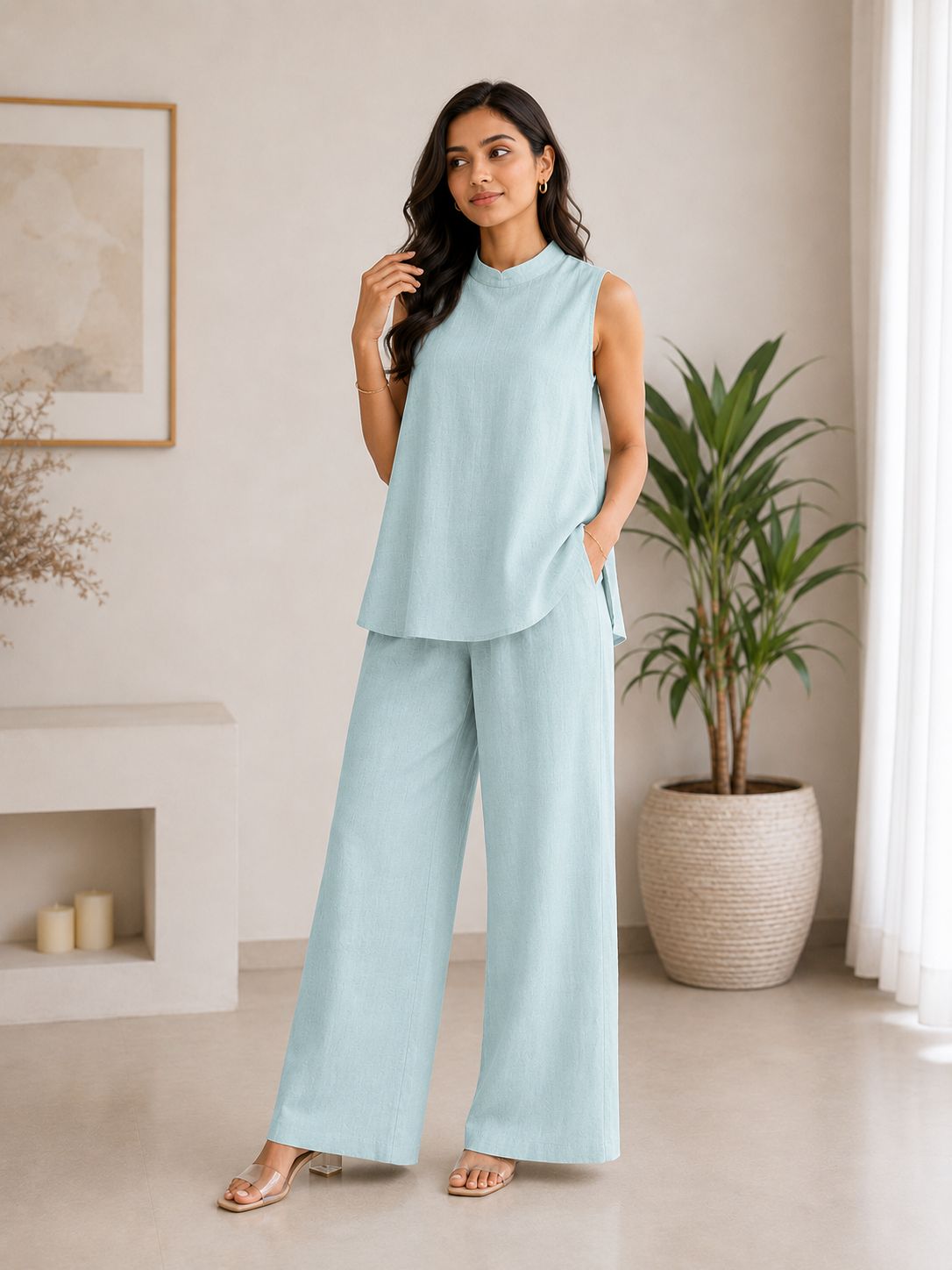 Women's Cotton Linen Co-ord set