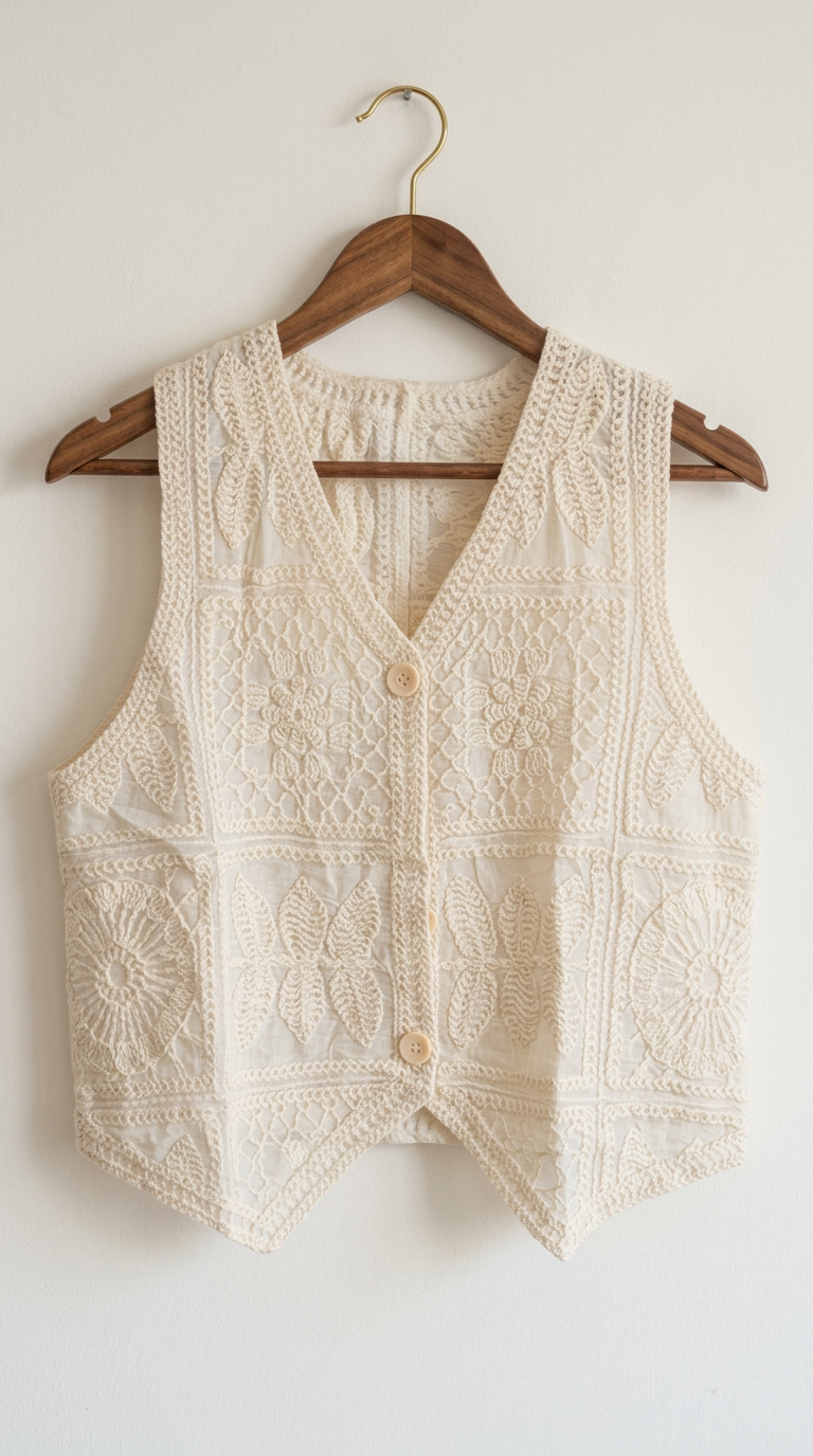 Women's Crochet self design Jacket