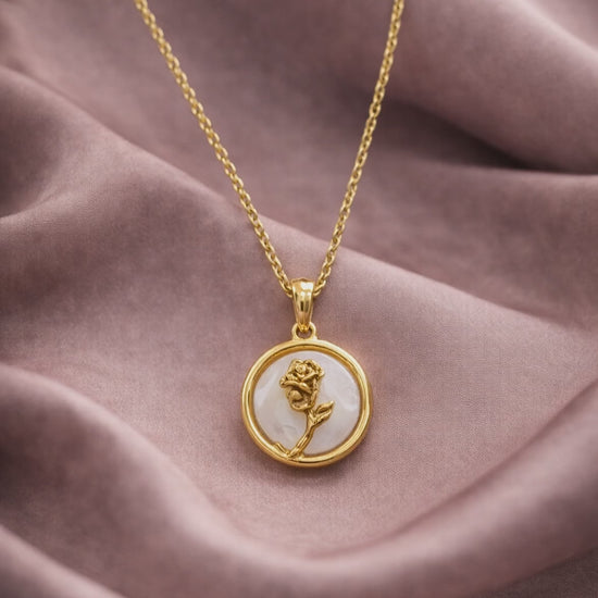 White Gold delicate design Pendant Necklace